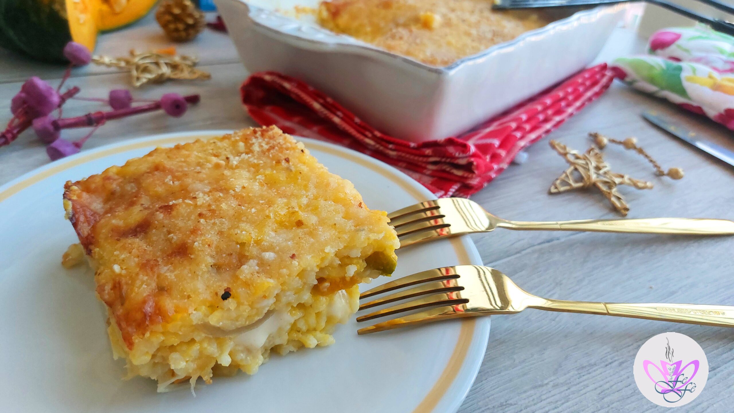 TIMBALE DE RIZ AU POTIRON ET À LA SCAMORZA FUMÉE