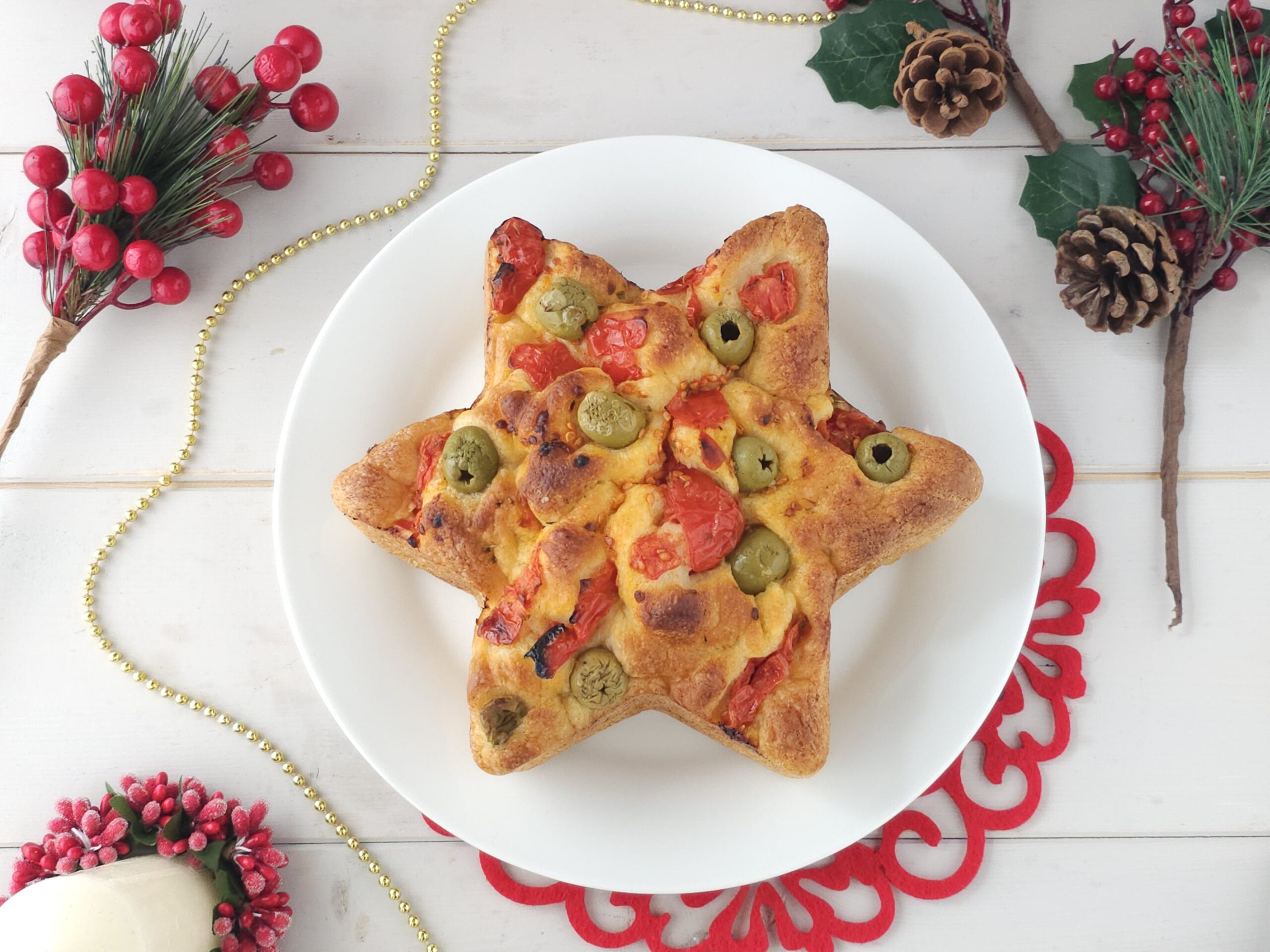 Panfocaccia farcie de Noël