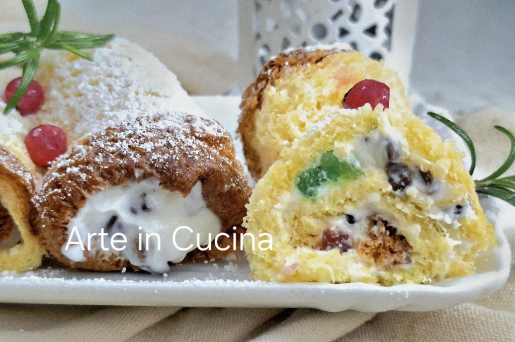 ROULEAUX de PANDORO à la CASSATA sicilienne