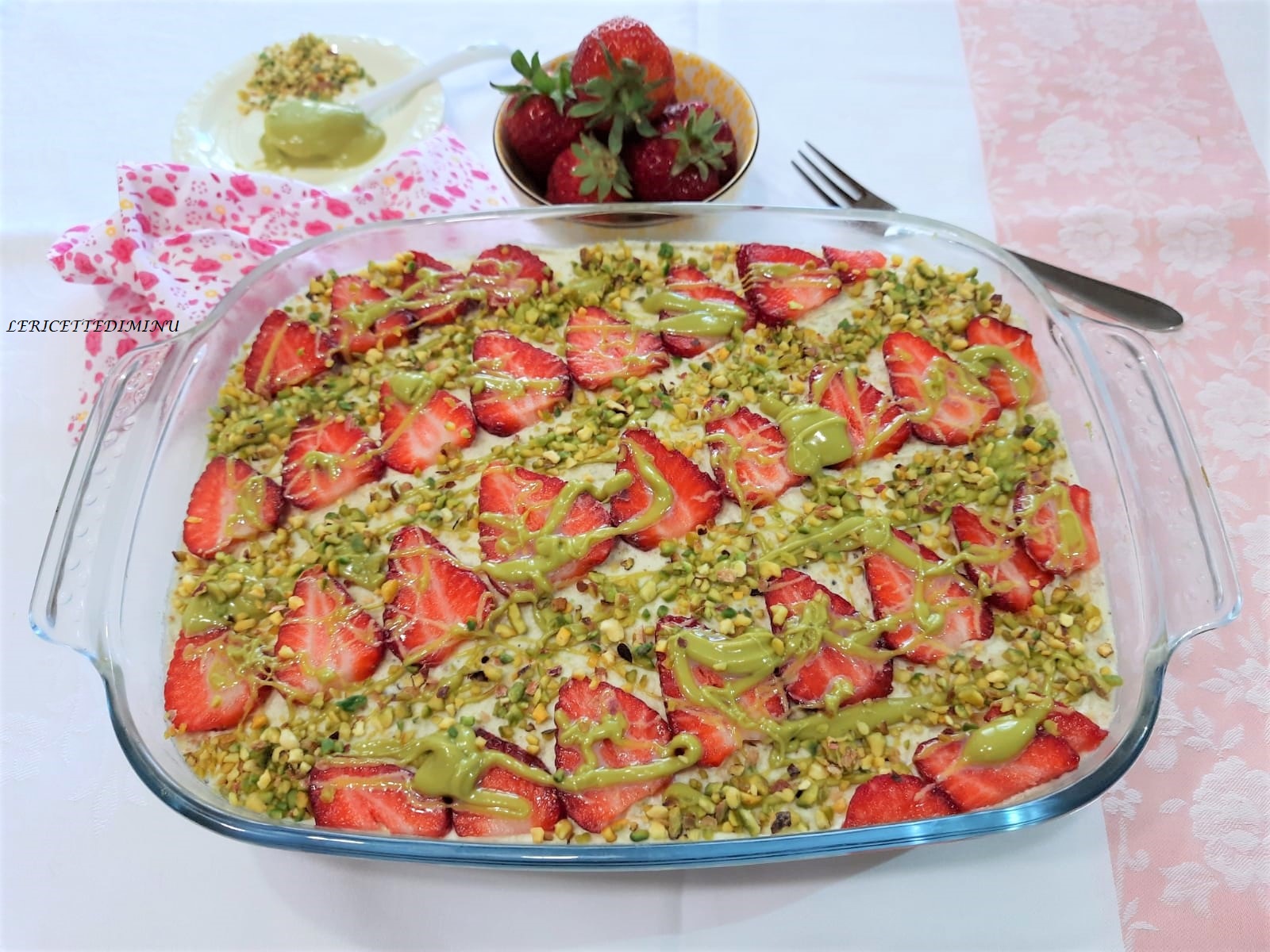 Tiramisu pistache et fraises