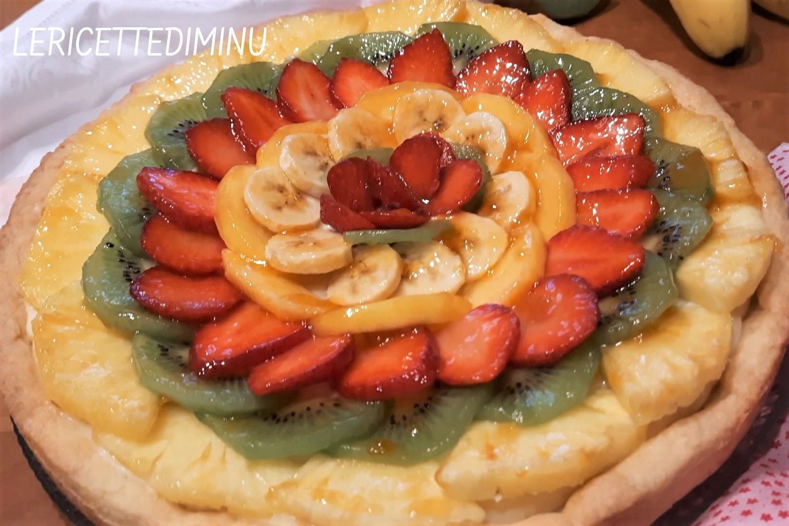 Tarte à la crème et aux fruits sans gélatine