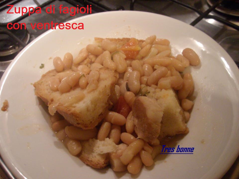 Soupe de haricots avec ventrêche