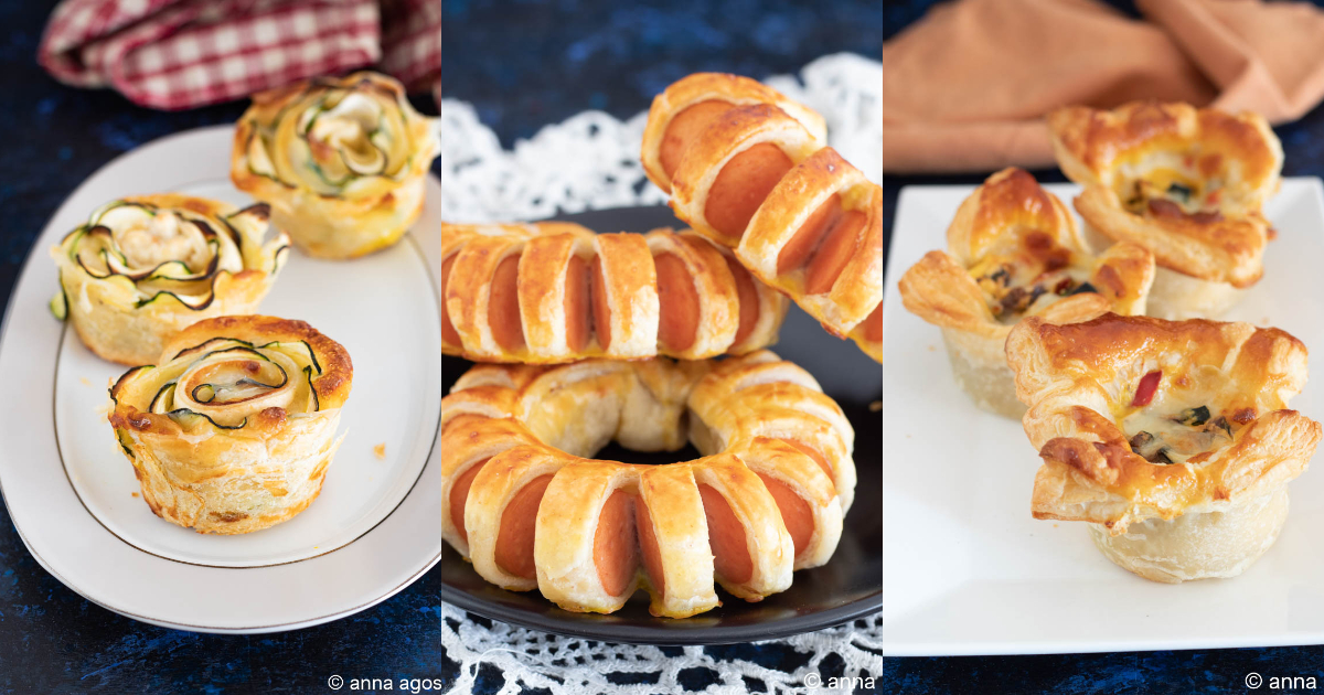 3 idées avec pâte feuilletée