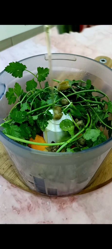 Préparons le pesto aux agrumes