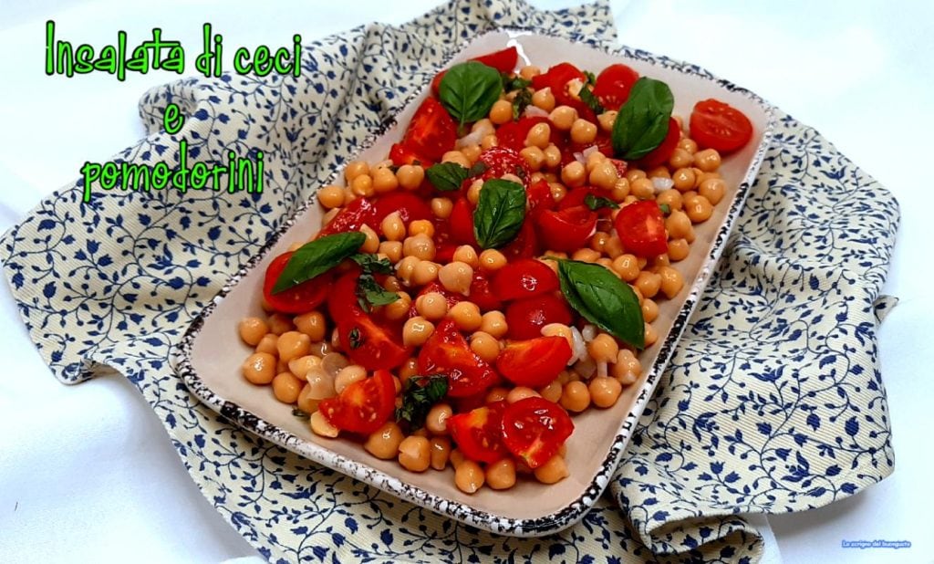 Salade de pois chiches et tomates cerises