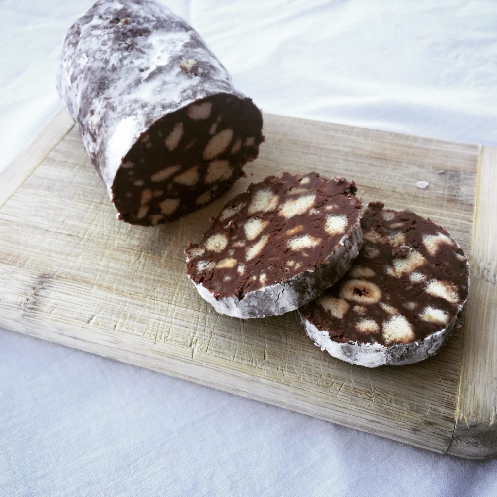 salame chocolat sans œufs noix