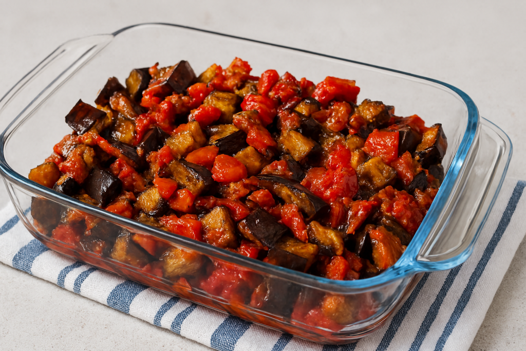 Aubergines à la chapelure dans une friteuse à air