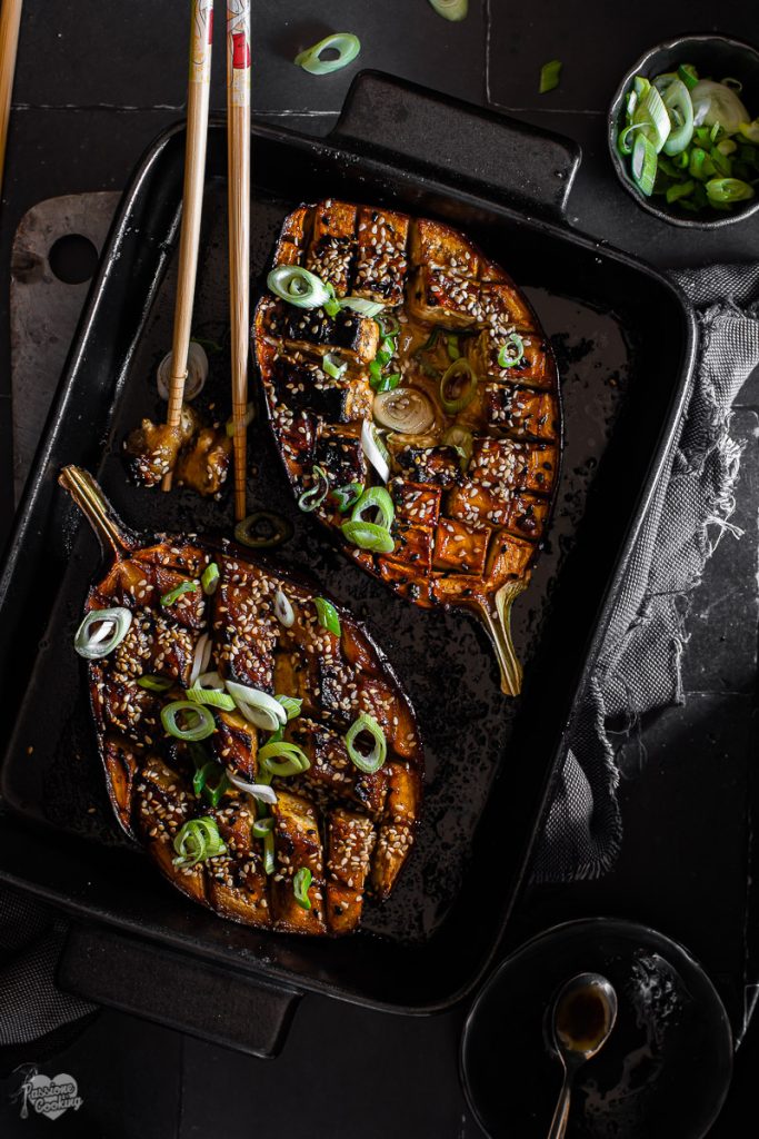 Aubergines au miso