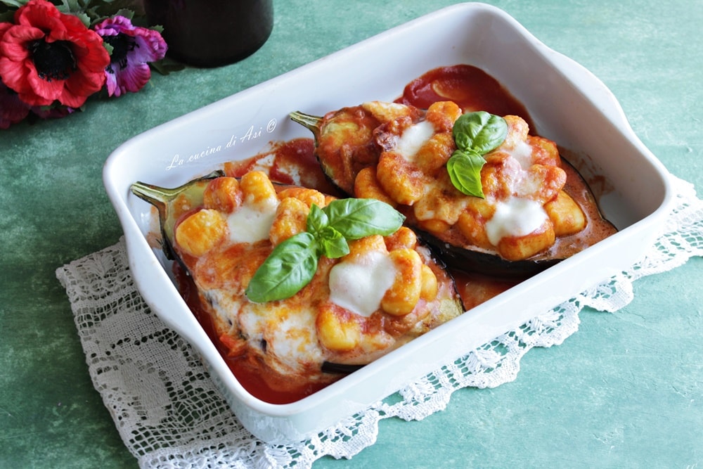Aubergines avec gnocchis à la sorrentina