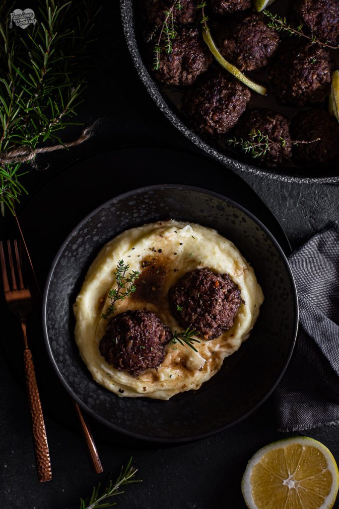Boulettes de cerf au thym et citron