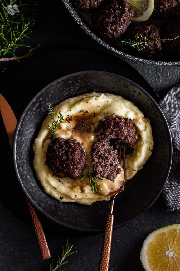 Boulettes de cerf au thym et citron