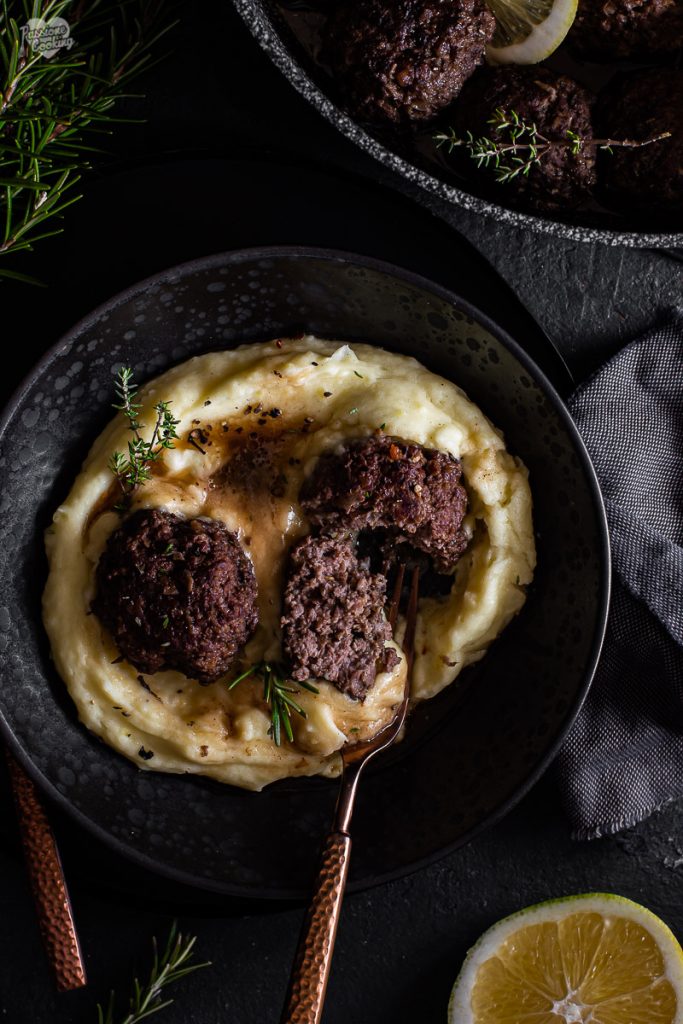 Boulettes de cerf au thym et citron