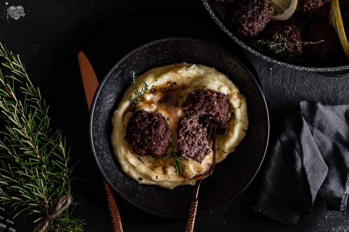 Boulettes de cerf au thym et citron