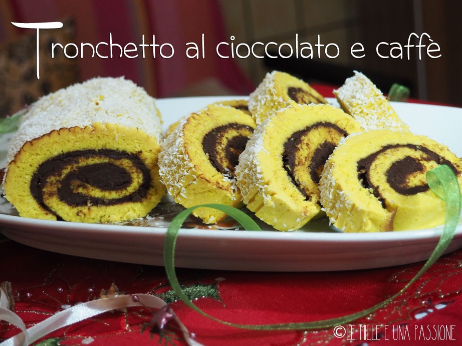 Bûche au chocolat et café