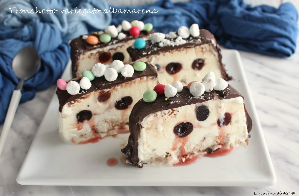 Bûche marbrée à la griotte