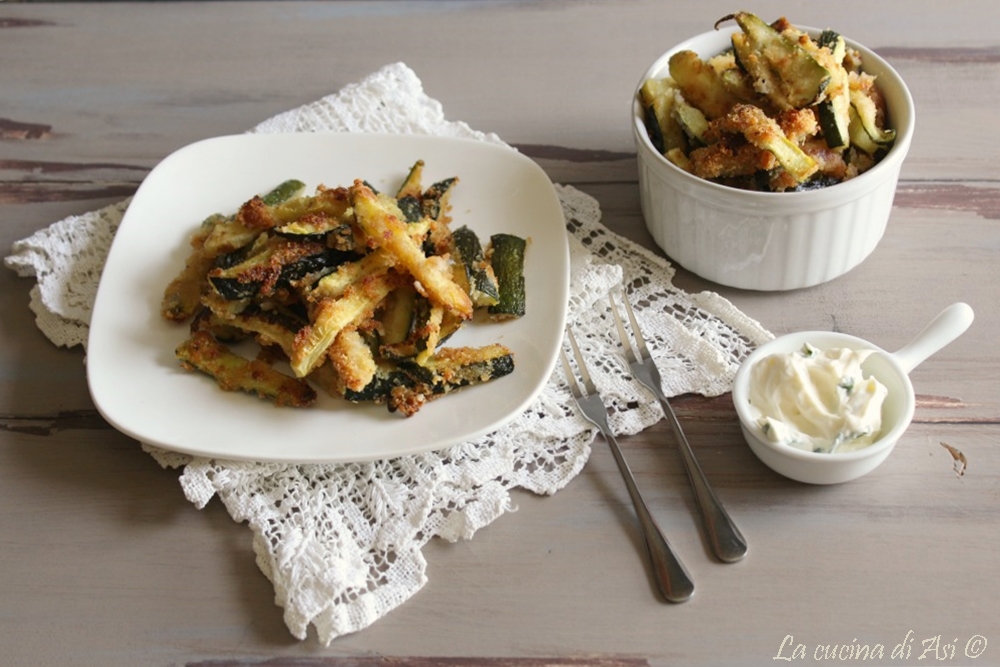 Bâtonnets de courgettes gratinées