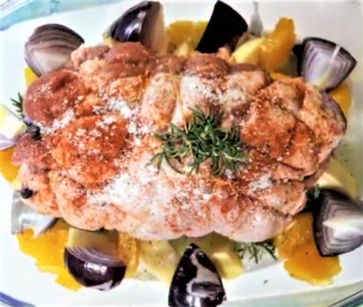 Dinde farcie aux pommes reinettes