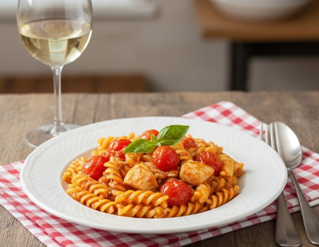 Fusilli au ragoût d'espadon