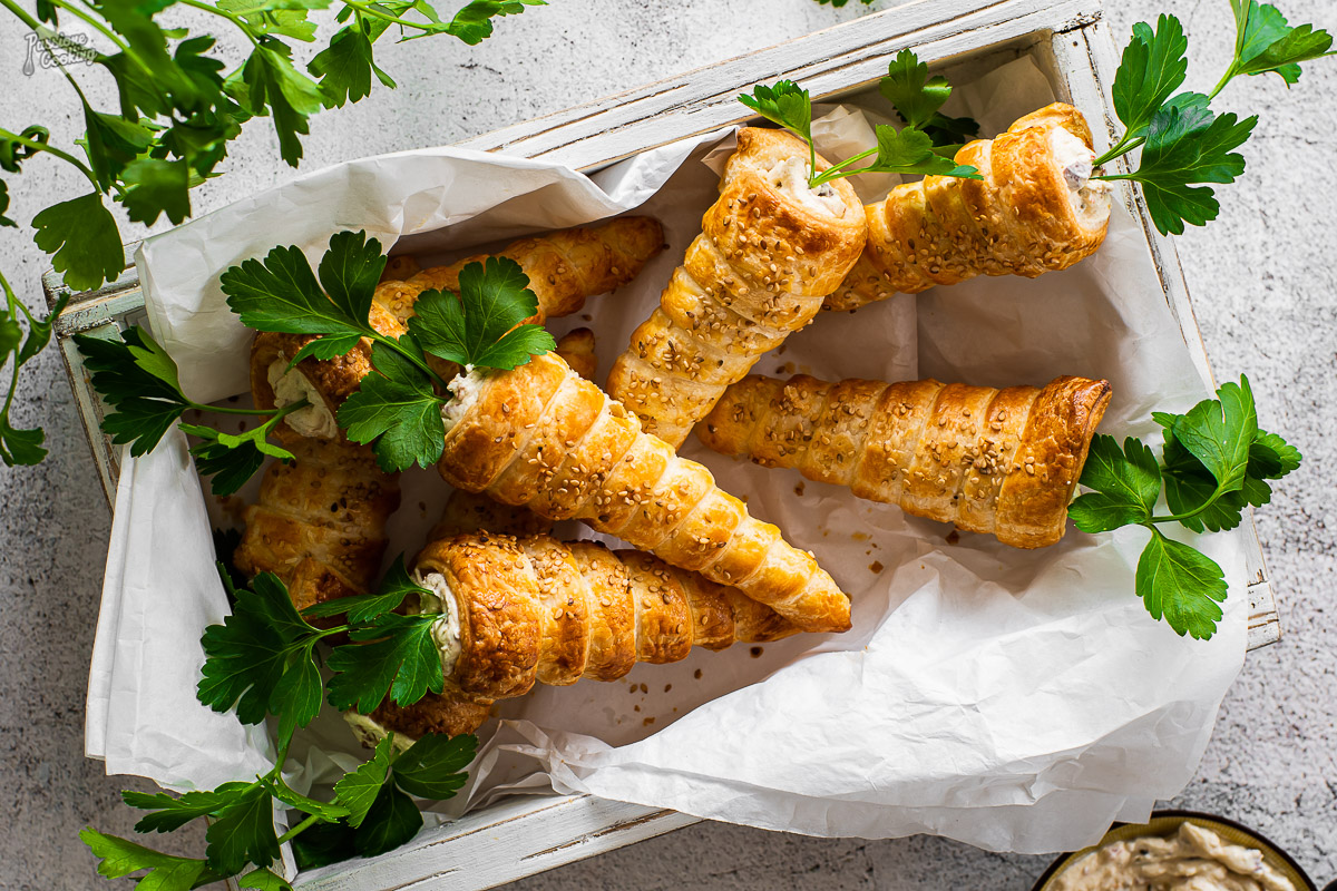 Carottes en pâte feuilletée farcies