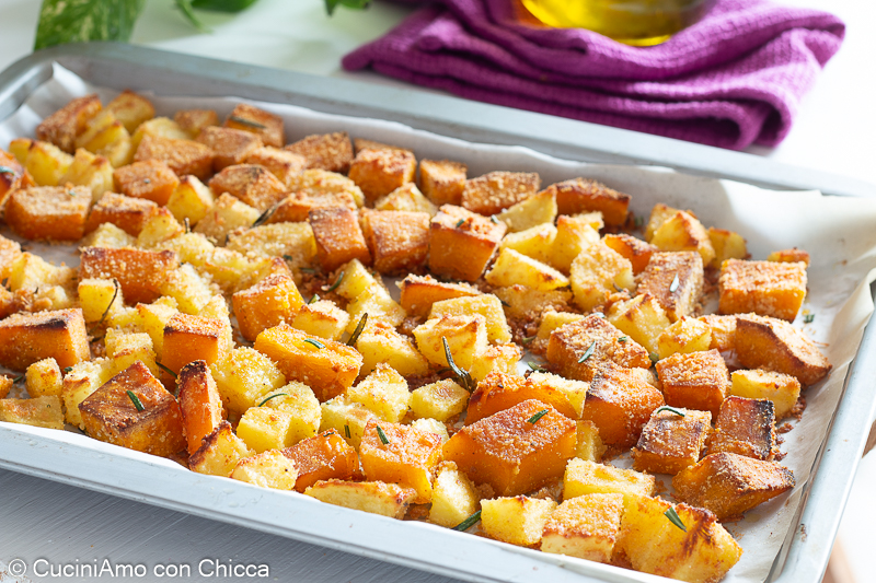 Citrouille et pommes de terre sablées