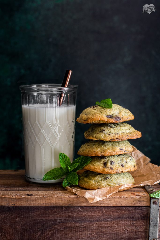 Biscuits à la menthe fraîche et au chocolat