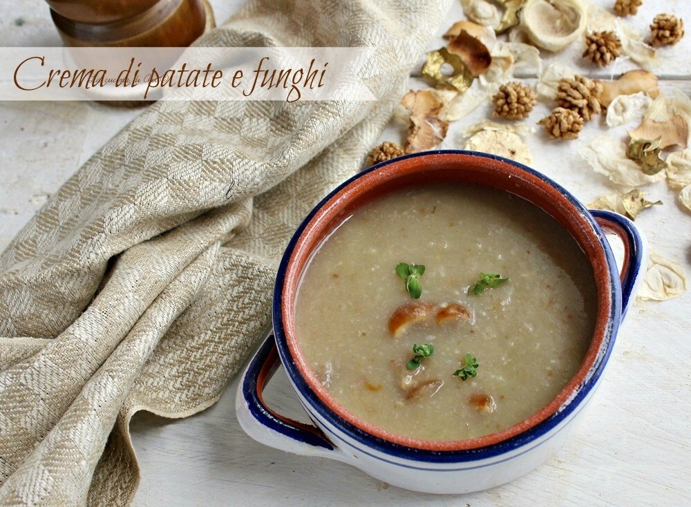 Crème de pommes de terre et champignons