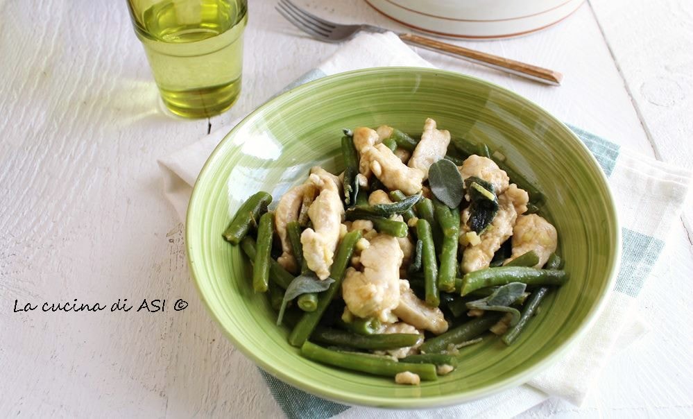 Émincés de poulet au gingembre et haricots verts