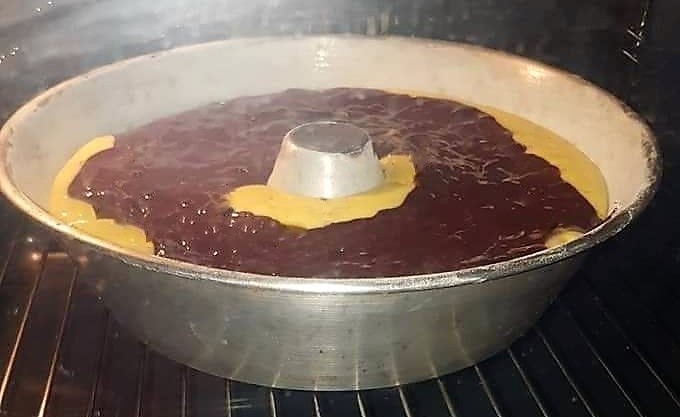 Couronne bicolore diététique au yaourt