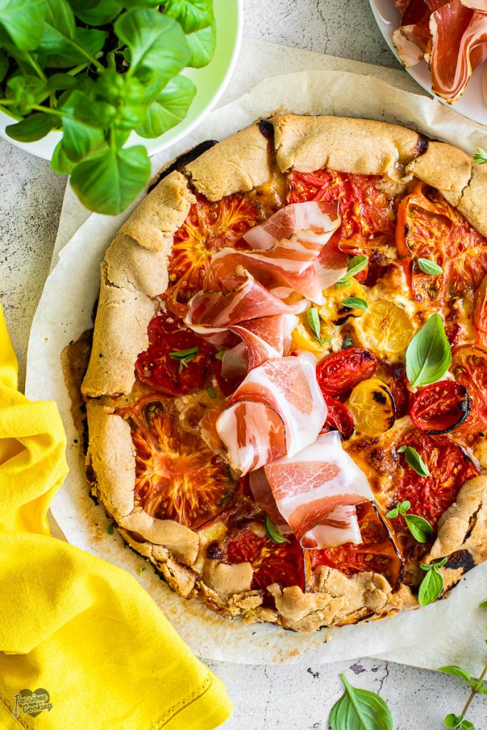 Galette salée aux tomates et Speck Alto Adige IGP