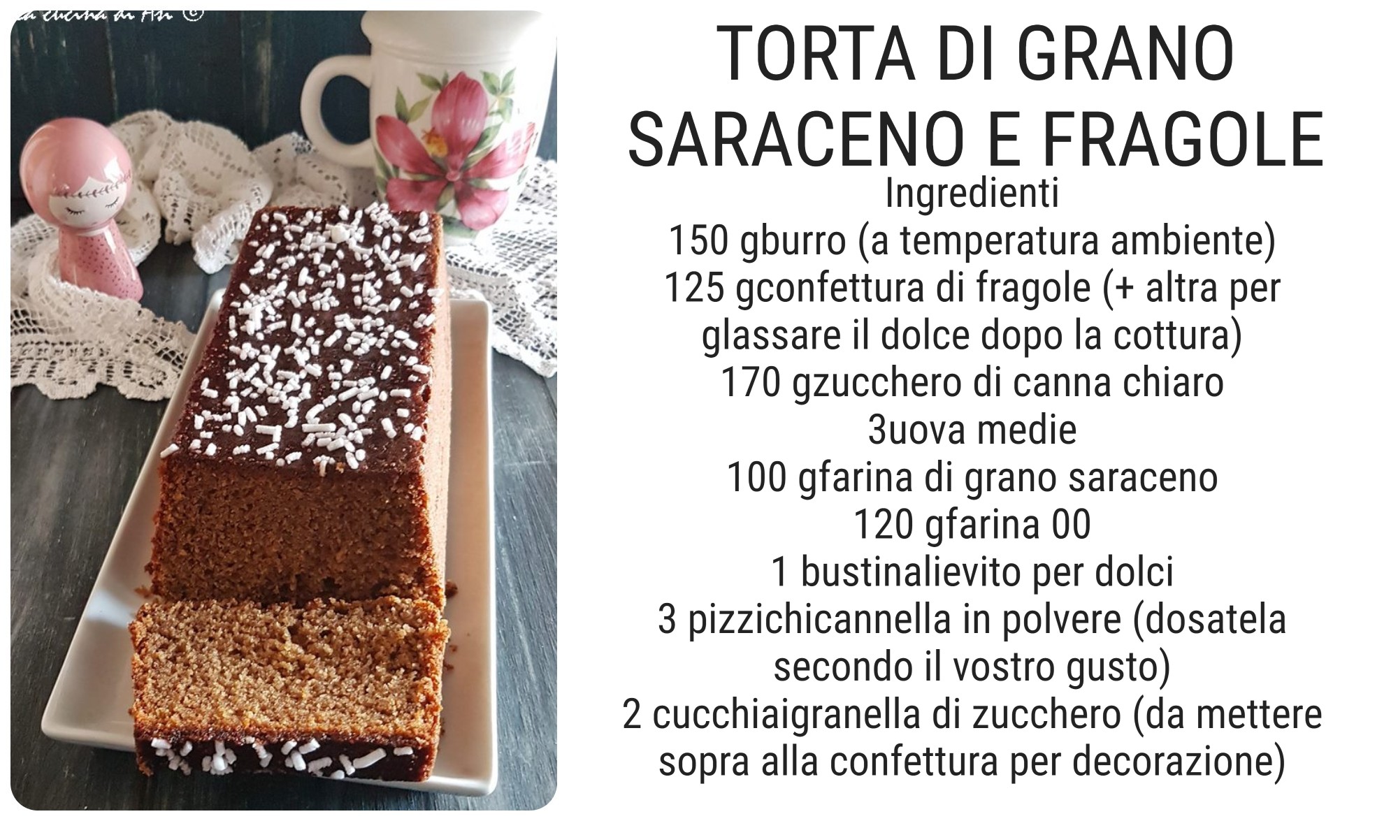 GÂTEAU au sarrasin et confiture de fraises