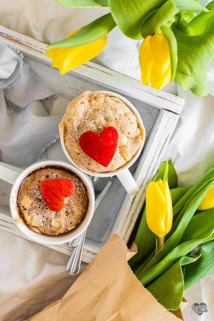 Gâteau aux pommes en tasse