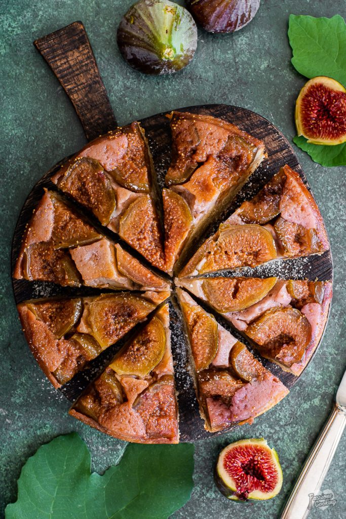 Gâteau renversé aux figues fraîches