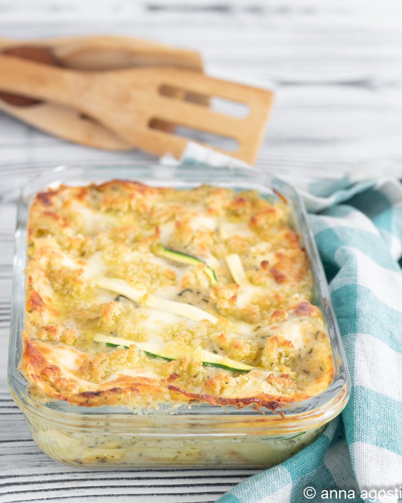 Gratin de courgettes avec pesto d'amandes