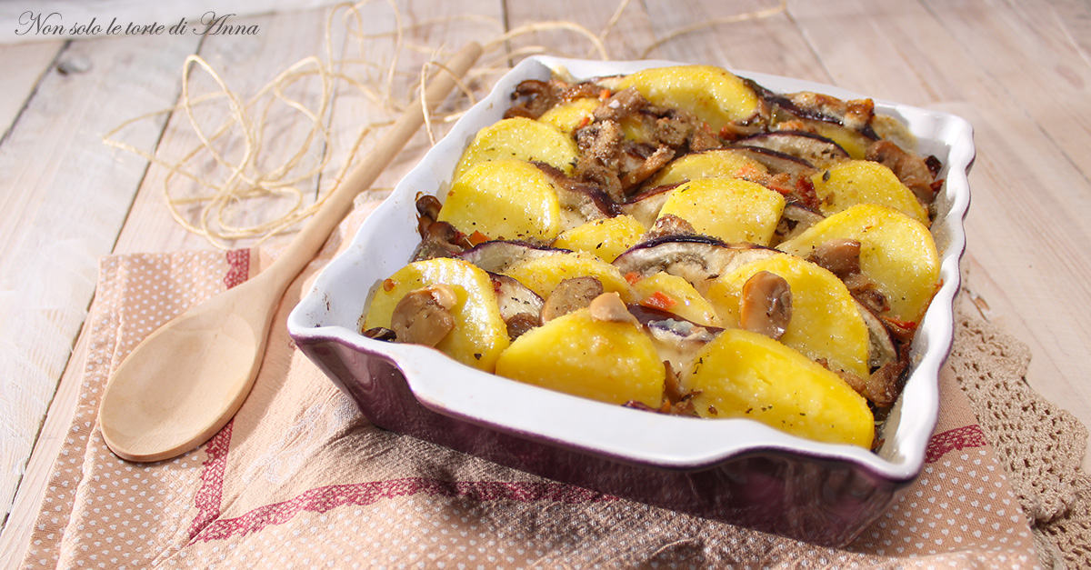 Gratin de pommes de terre et aubergines au four