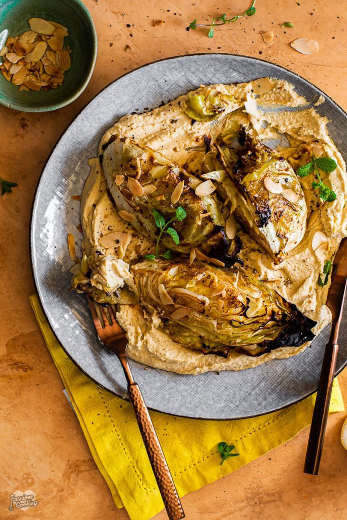 Houmous au chou pointu au miso