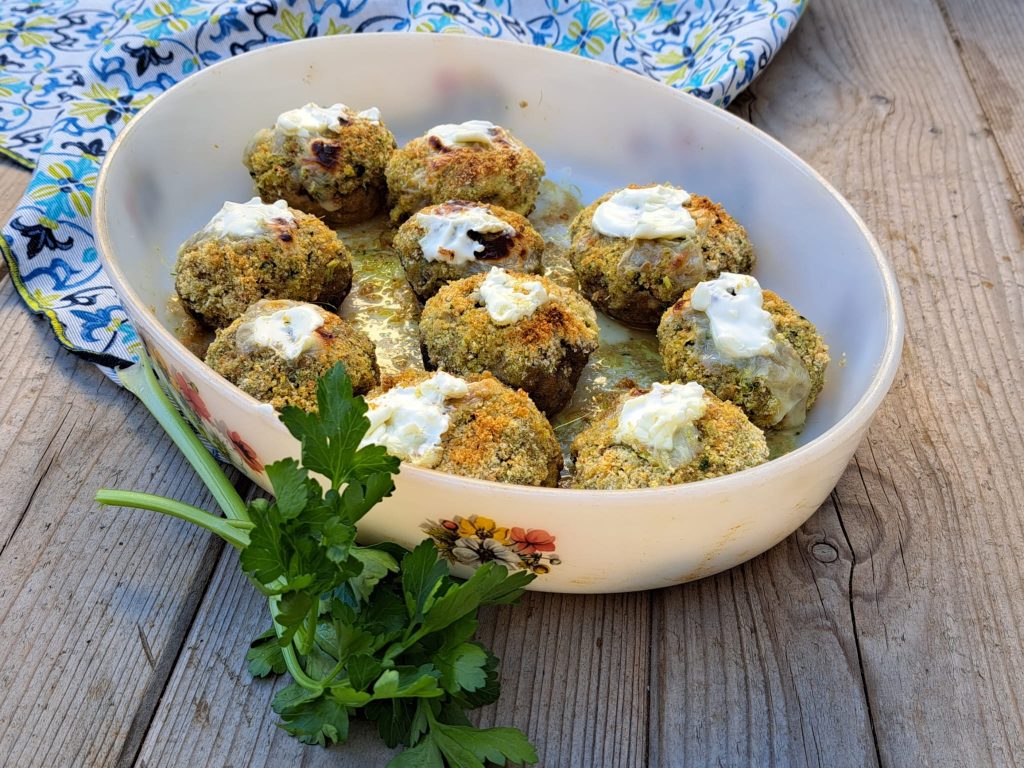 Champignons farcis à la Sicilienne