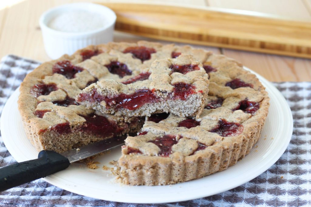 tarte avec pâte sablée au sarrasin sans beurre