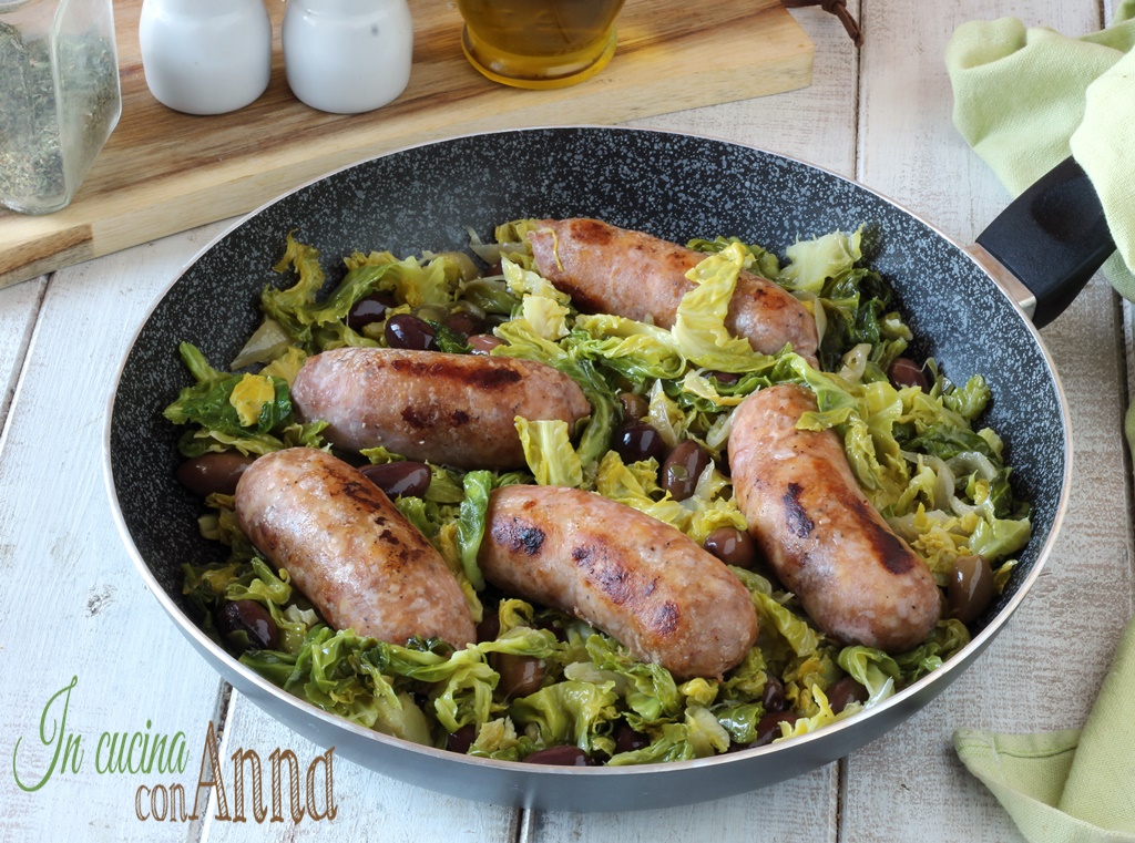 Chou vert et saucisse