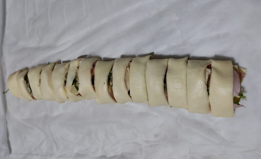 Couronne de Noël avec pâte feuilletée centre de table de Noël