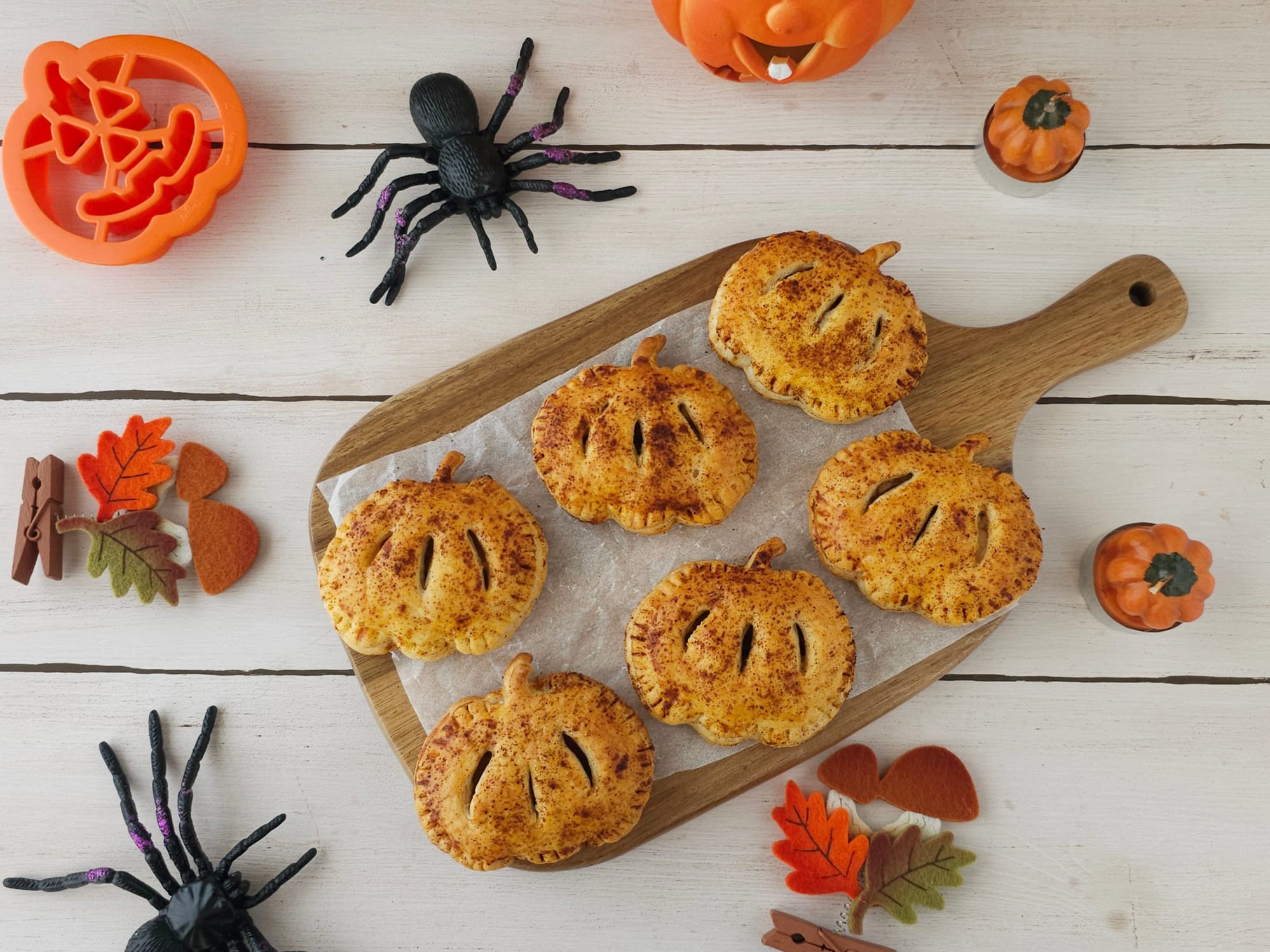 Petites citrouilles salées en pâte feuilletée aux champignons