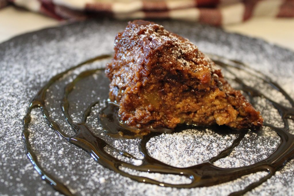 Flan aux pêches et amaretti