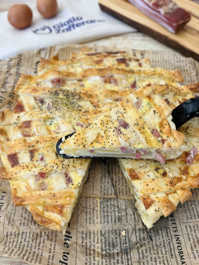 Tarte salée à la carbonara