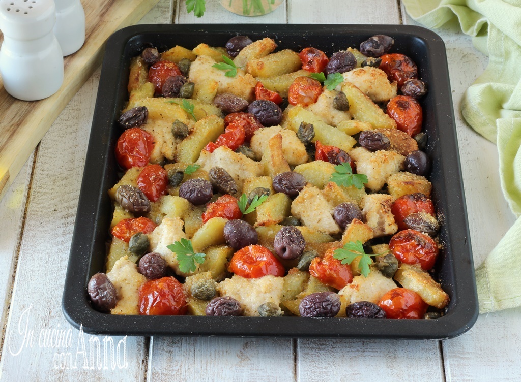 Poulet gratiné à la méditerranéenne