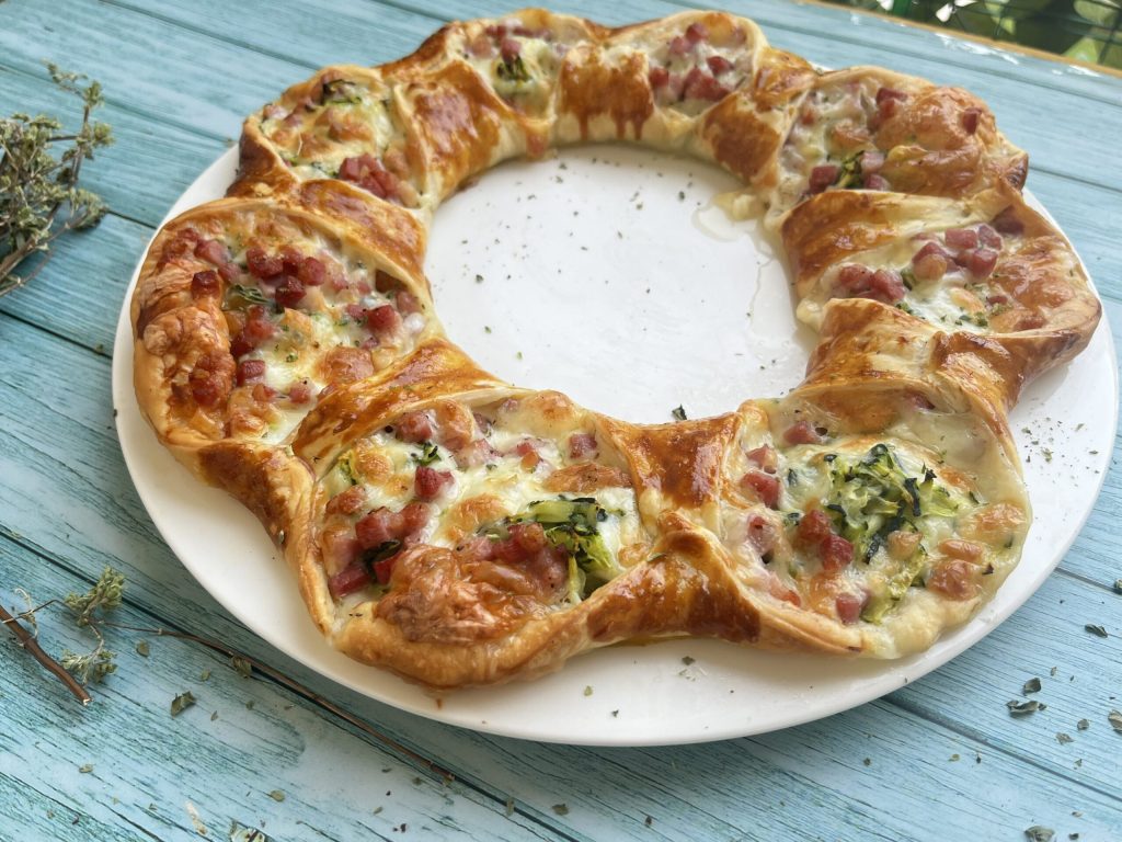 couronne salée feuilletée courgettes