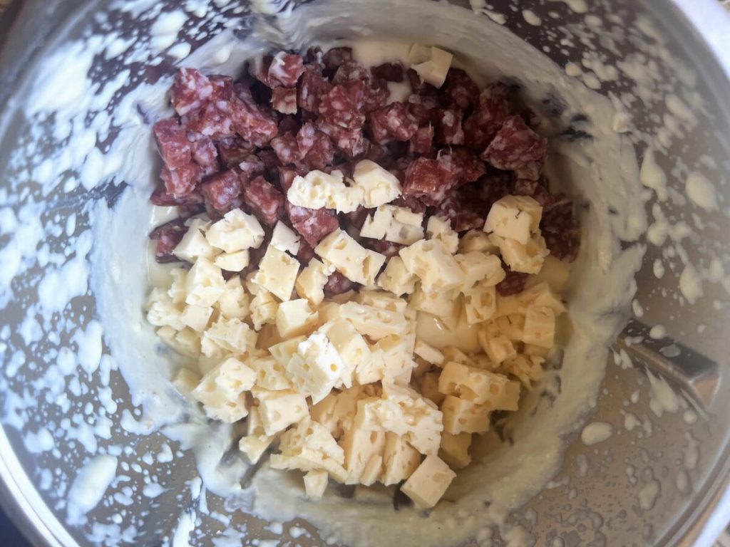 pastiera salée salami fromage