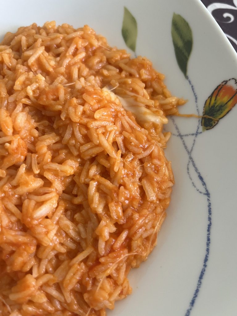 Risotto à la sauce tomate et provola fondante