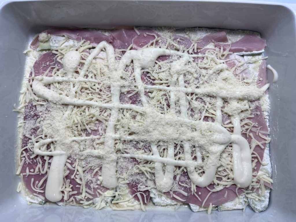 parmigiana courgettes blanche crue