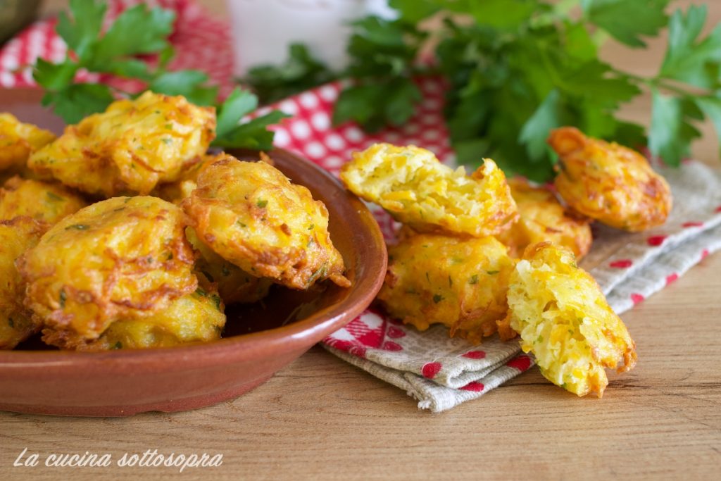 beignets de courge et pommes de terre au four