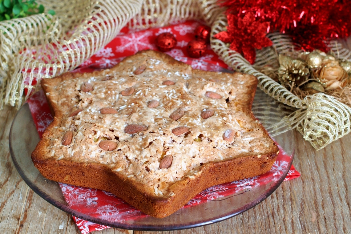 Gâteau étoile de Noël – le gâteau de Noël aux amandes pour les fêtes