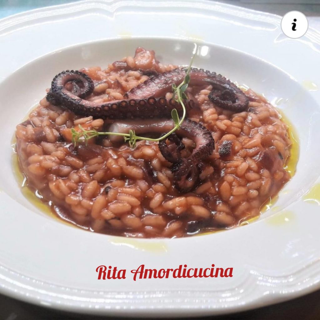 Risotto avec poulpe et son eau